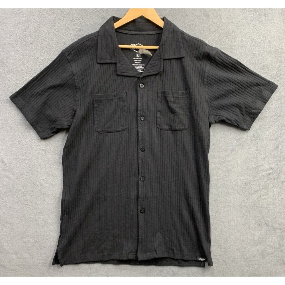 Men's Black Casual Button Down Shirt
